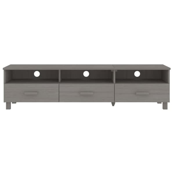 Tv-bänk HAMAR ljusgrå 158x40x40 cm massiv furu