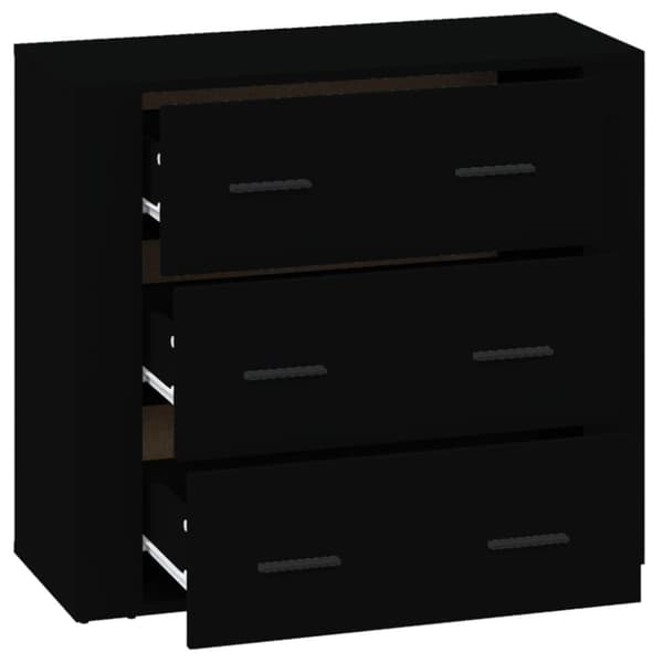 skænk 80x33x70 cm konstrueret træ sort