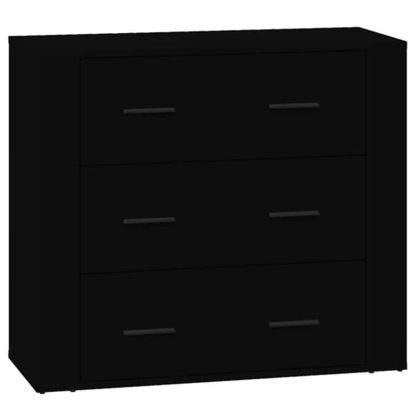 skænk 80x33x70 cm konstrueret træ sort