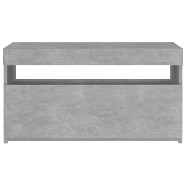 Tv-bänk med LED-belysning betonggrå 75x35x40 cm