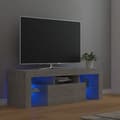 Miniatyrbild 1 av 10: TV-bänk med LED-belysning betonggrå 120x35x40 cm