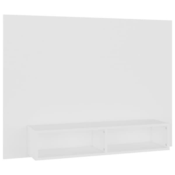 Väggmonterat tv-skåp vit 120x23,5x90 cm konstruerat trä