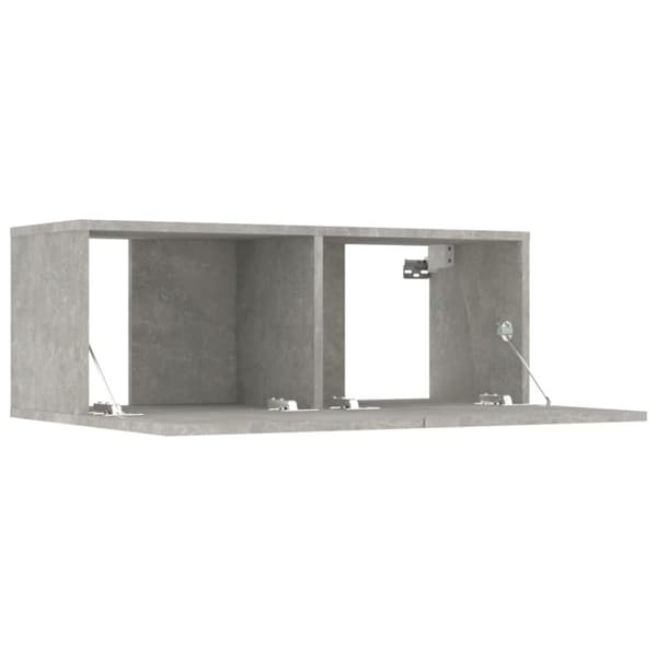 TV-skåp 2 st betonggrå 80x30x30 cm konstruerat trä