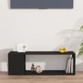 Miniatyrbild 5 av 8: Tv-bänk svart 100x24x32 cm konstruerat trä