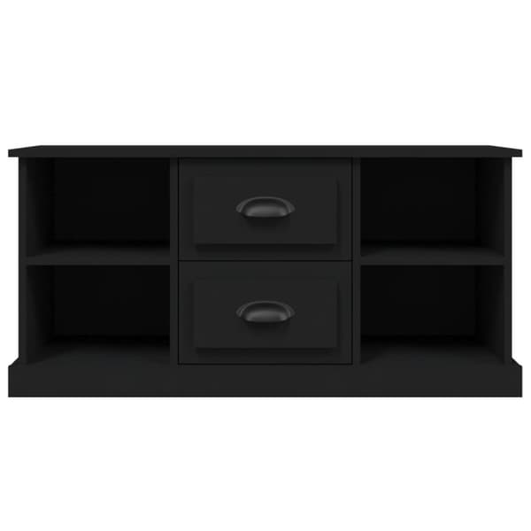 Tv-bänk svart 99,5x35,5x48 cm konstruerat trä