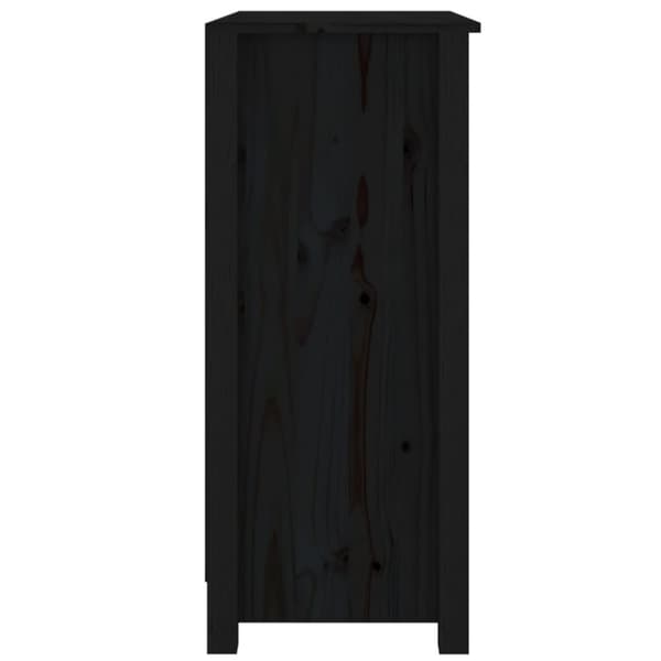 skænk 70x35x80 cm massivt fyrretræ sort