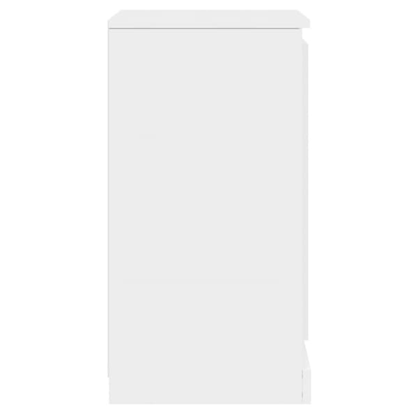 skænk 37,5x35,5x67,5 cm konstrueret træ hvid højglans