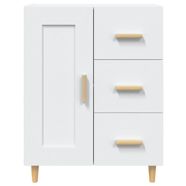 skænk 69,5x34x90 cm konstrueret træ hvid