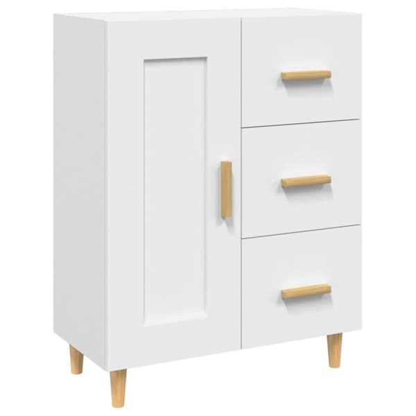 skænk 69,5x34x90 cm konstrueret træ hvid