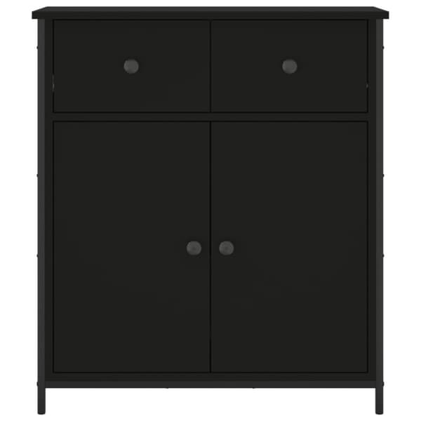 Skänk svart 70x30x80 cm konstruerat trä