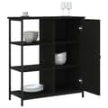 Miniatyrbillede 4 af 10: skab 70x30x80 cm konstrueret træ sort