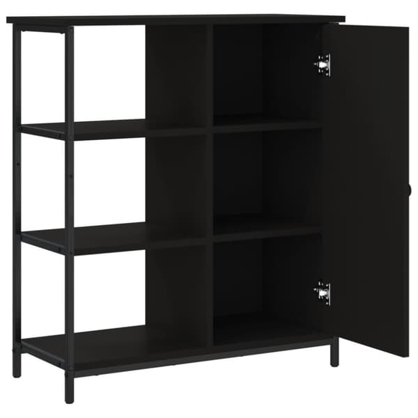 skab 70x30x80 cm konstrueret træ sort