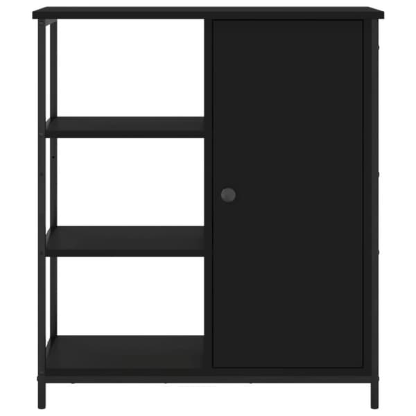 skab 70x30x80 cm konstrueret træ sort