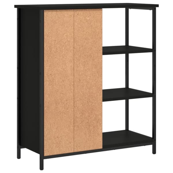 skab 70x30x80 cm konstrueret træ sort