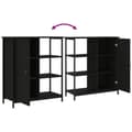 Miniatyrbillede 9 af 10: skab 70x30x80 cm konstrueret træ sort