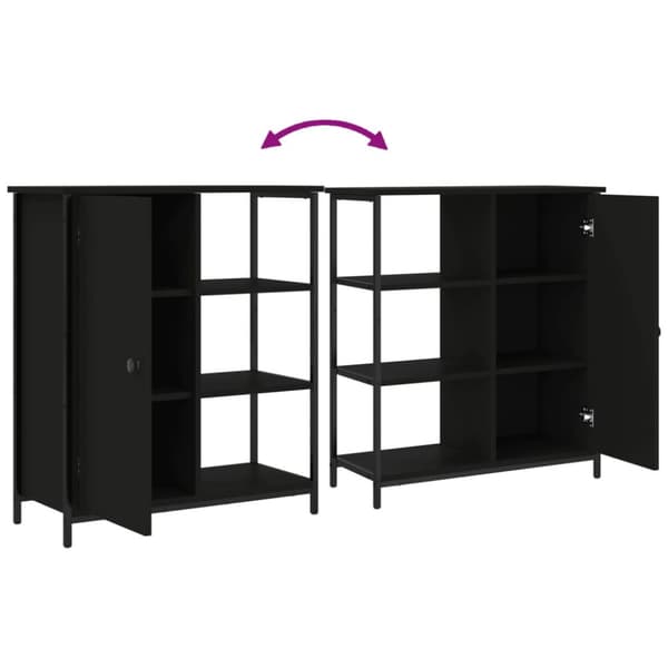 skab 70x30x80 cm konstrueret træ sort