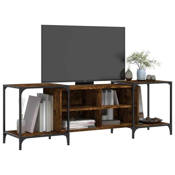 tv-bord 153x37x50 cm konstrueret træ røget egetræsfarve