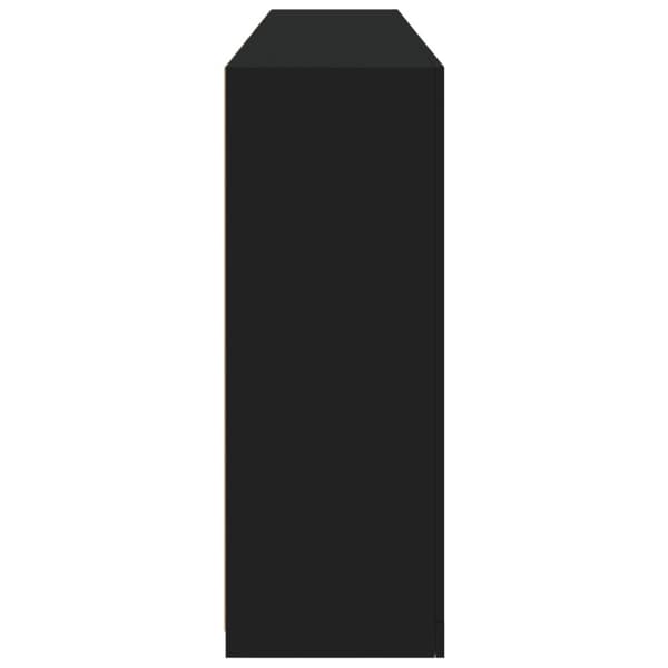 Skänk med LED-belysning svart 202x37x100 cm