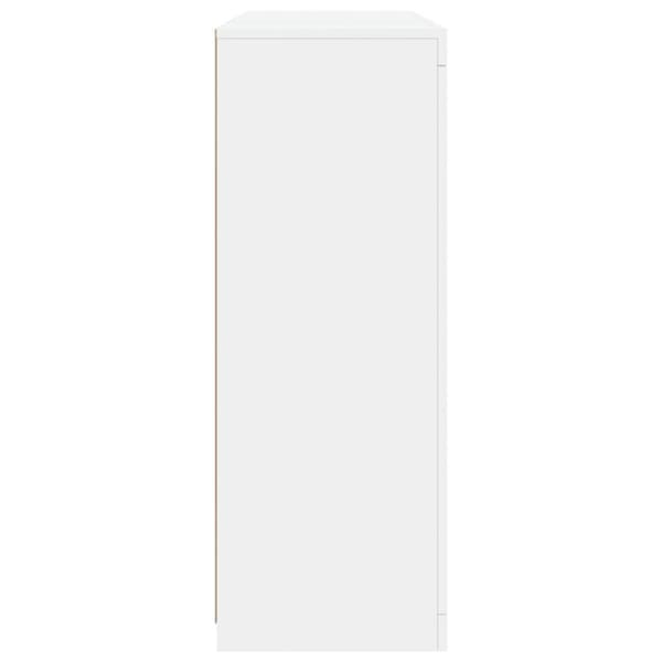 Senkki LED-valoilla 3 kpl valkoinen tekninen puu