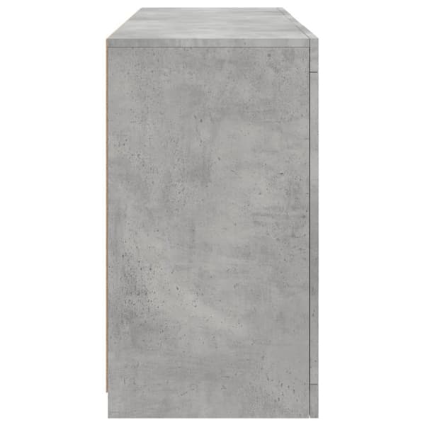 Senkki LED-valoilla betoninharmaa 123x37x67 cm