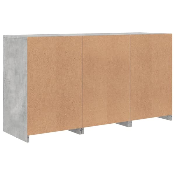 Senkki LED-valoilla betoninharmaa 123x37x67 cm