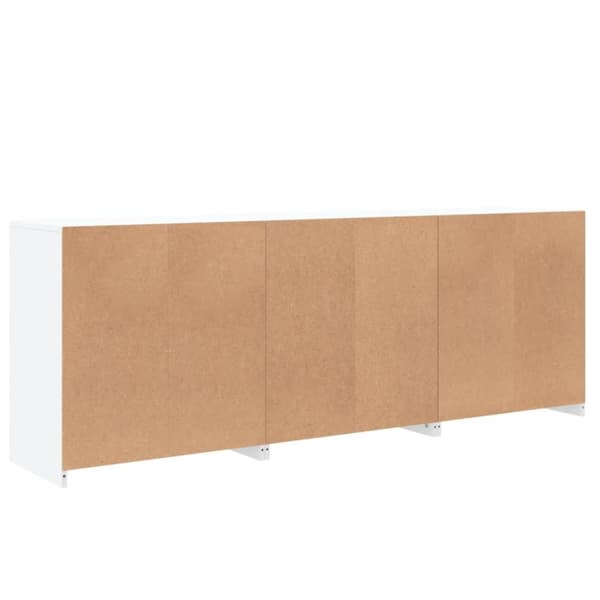 skænk med LED-lys 181,5x37x67 cm hvid