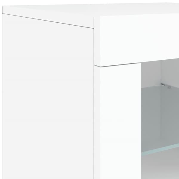 Senkki LED-valoilla valkoinen 202x37x67 cm