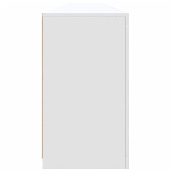 skænk med LED-lys 283x37x67 cm hvid