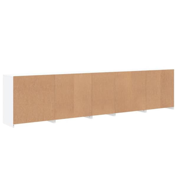 Skänk med LED-belysning vit 283x37x67 cm