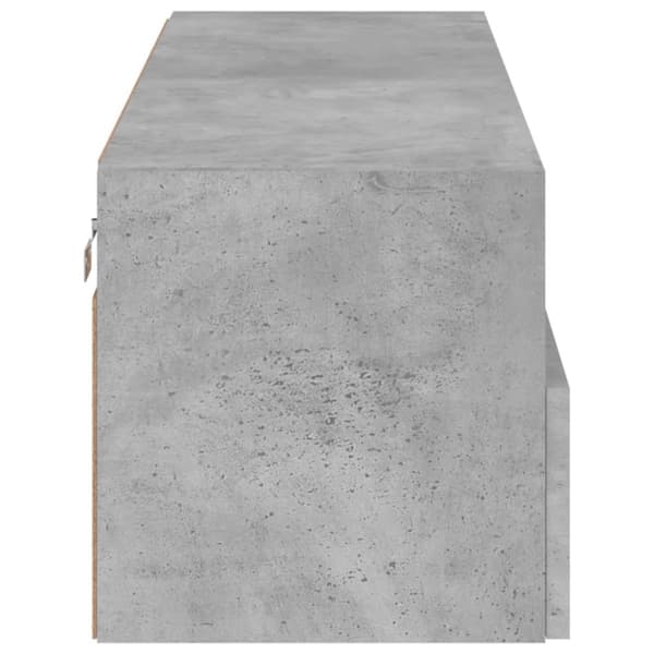 Väggmonterad tv-bänk betonggrå 100x30x30 cm konstruerat trä