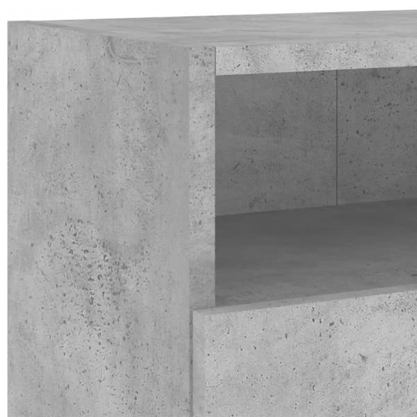 Väggmonterad tv-bänk betonggrå 100x30x30 cm konstruerat trä