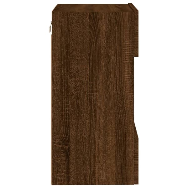 TV-seinäkaapit LED-valoilla 2 kpl ruskea tammi 40x30x60,5 cm