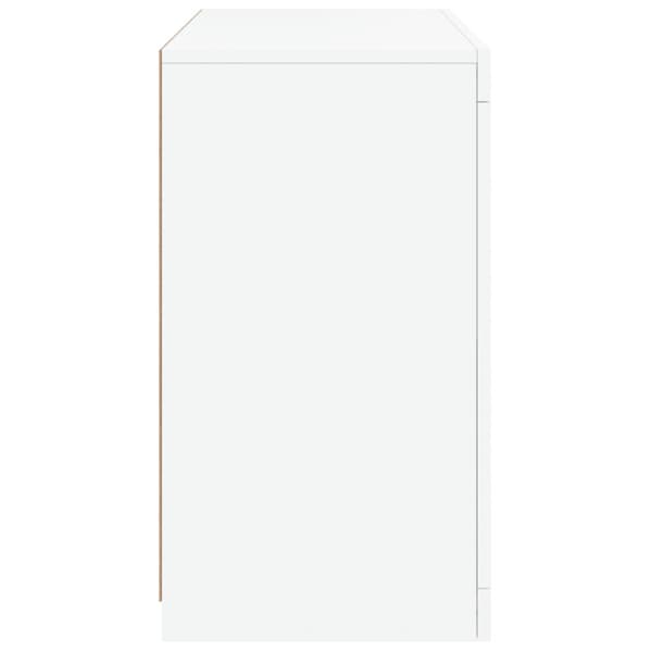 Skänk med LED-belysning vit 60,5x37x67 cm