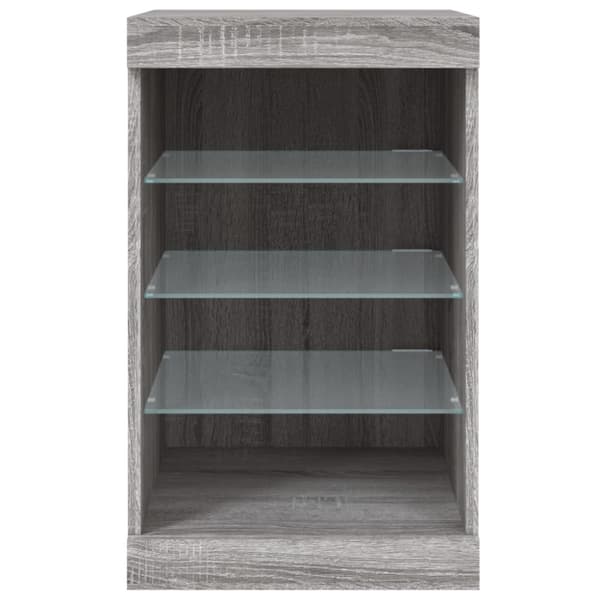 Senkki LED-valoilla harmaa Sonoma 41x37x67 cm