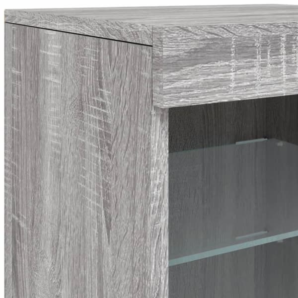 Senkki LED-valoilla harmaa Sonoma 41x37x67 cm