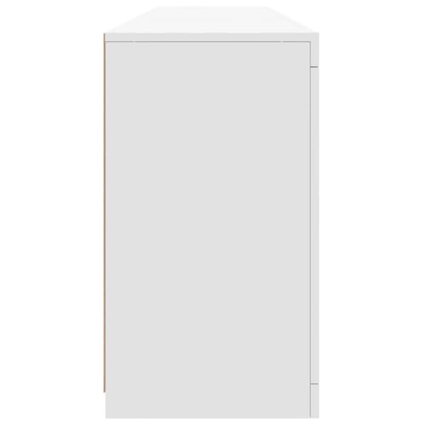 Skänk med LED-belysning vit 162x37x67 cm