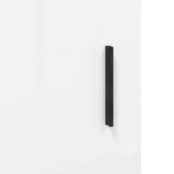 skænk 34,5x34x90 cm konstrueret træ hvid højglans