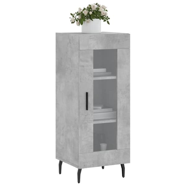 skænk 34,5x34x90 cm konstrueret træ betongrå