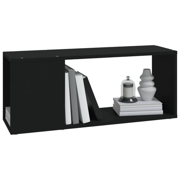 TV-bänk svart 80x24x32 cm konstruerat trä