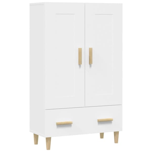 skab 70x31x115 cm konstrueret træ hvid