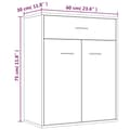 Pikkukuva 9 / 10: Senkki ruskea tammi 60x30x75 cm tekninen puu
