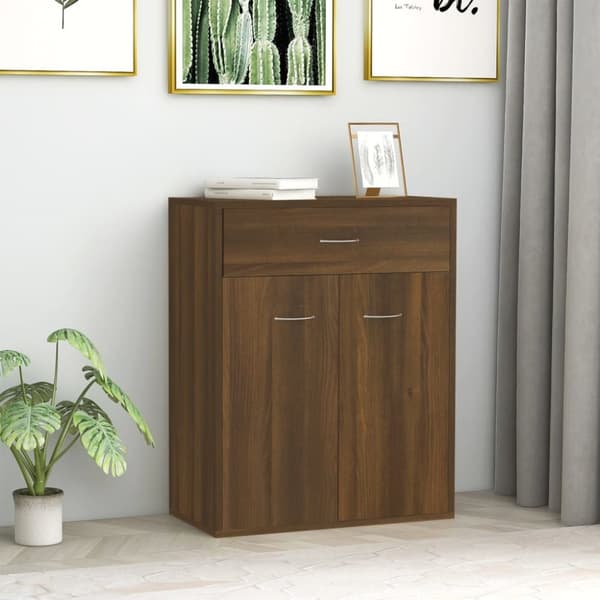 Senkki ruskea tammi 60x30x75 cm tekninen puu