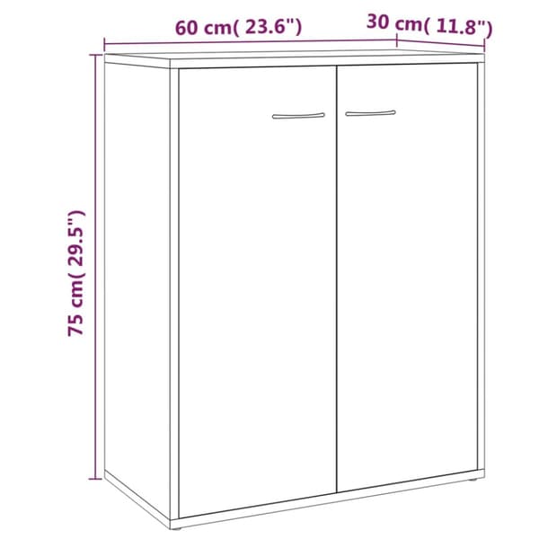 Senkki ruskea tammi 60x30x75 cm tekninen puu