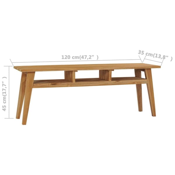 tv-skab 120x35x45 cm massivt teaktræ