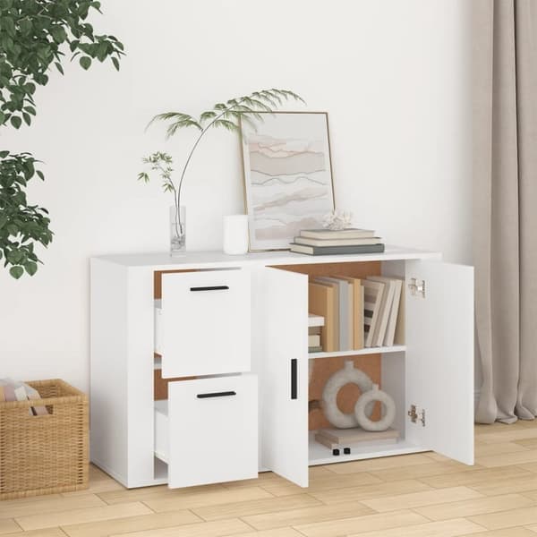 skænk 100x33x59,5 cm konstrueret træ hvid