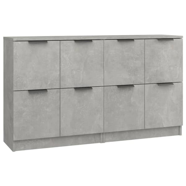 skænke 2 stk. 60x30x70 cm konstrueret træ betongrå