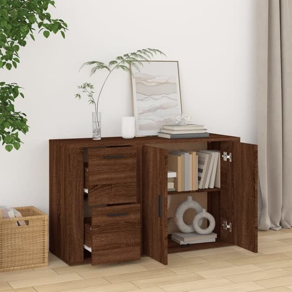 Senkki ruskea tammi 100x33x59,5 cm tekninen puu