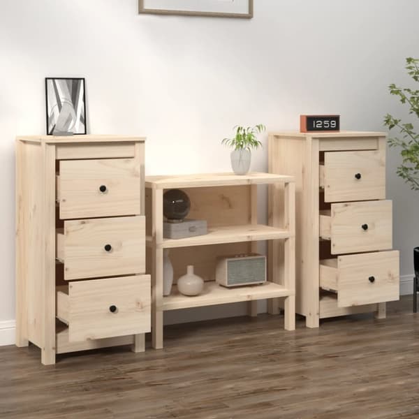 skænke 2 stk. 40x35x80 cm massivt fyrretræ