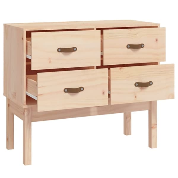 konsolskab 90x40x78 cm massivt fyrretræ