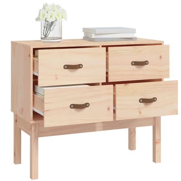 konsolskab 90x40x78 cm massivt fyrretræ